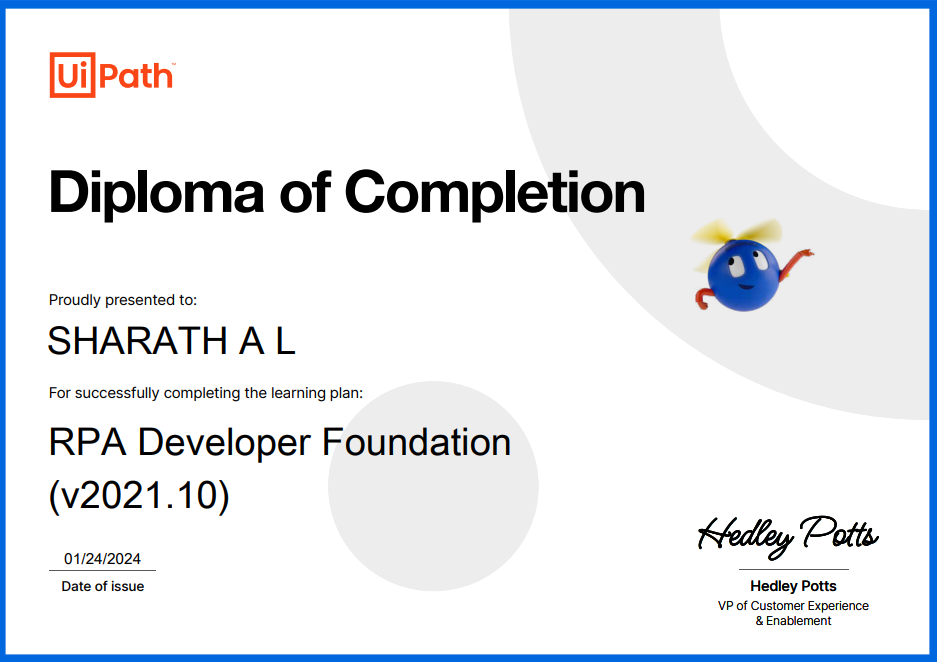 RPA Developer Foundation by UIPATH